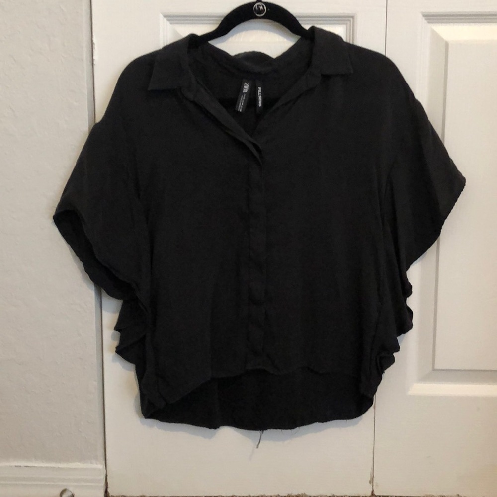 Black business casual Zara shirt